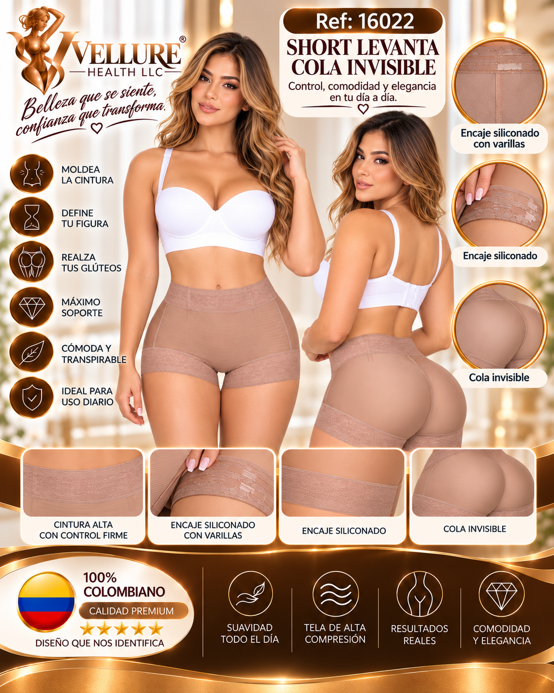 Short Levanta Cola Invisible, referencia 16022
