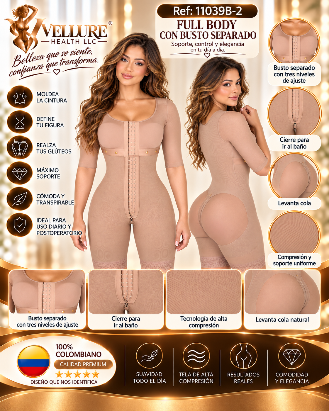 Full Body con Busto Separado, referencia 11039B-2